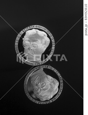 Silver Bitcoin Virtual Coin 69492810