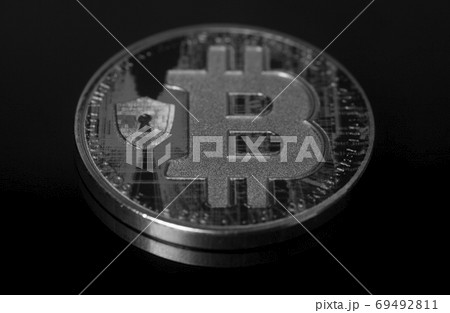 Silver bitcoin coin Silver bitcoin coin 69492811