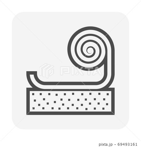 Vinyl floor or pvc floor finishing installation work vector icon 69493161