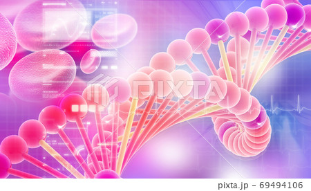Digital illustration of DNA in abstract background Digital illustration of DNA in abstract background 69494106