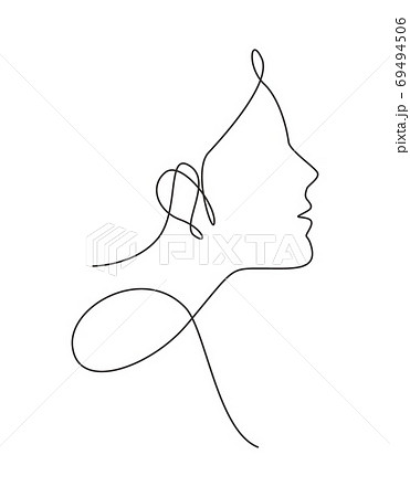 Beautiful Face One Side Stock Illustrations, Cliparts and Royalty Free  Beautiful Face One Side Vectors