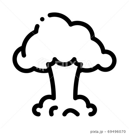 explosion cloud icon vector outline symbol illustration explosion cloud icon vector outline symbol illustration 69496070