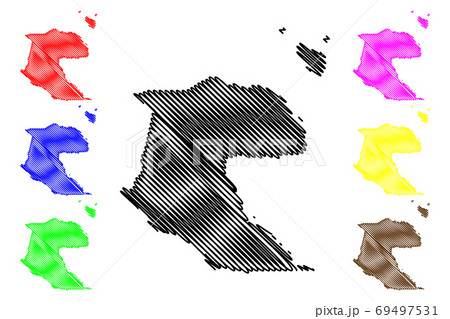 Morobe Province (Independent State of Papua New Guinea, PNG, Provinces of Papua New Guinea) map vector illustration, scribble sketch Morobe map.... 69497531