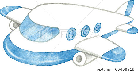 かわいい飛行機のイラスト素材