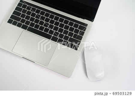 laptop and mouse isolated on white background laptop and mouse isolated on white background 69503129