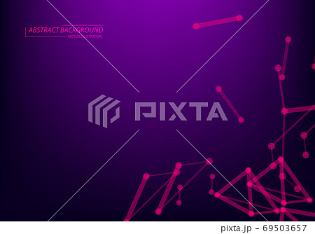 Technology and connection theme. Bright vertexes connected with Technology and connection theme. Bright vertexes connected with 69503657