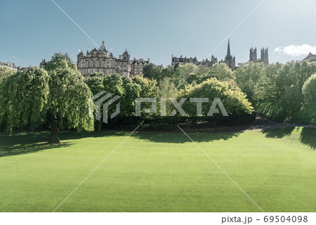 Edinburgh, Scotland from Princess Street Gardens, UK 69504098