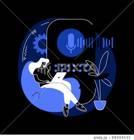 Smart speaker abstract concept vector illustration. 69504535