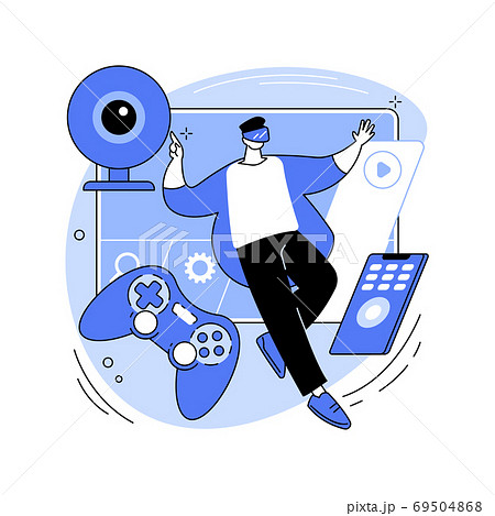 Smart TV accessories abstract concept vector illustration. Smart TV accessories abstract concept vector illustration. 69504868