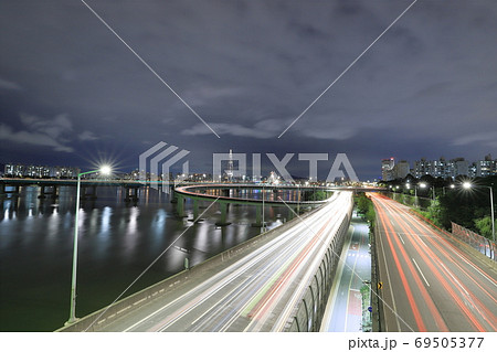 漢江 夜景 千戸大橋 69505377