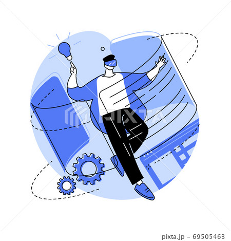 Interactive learning experience abstract concept vector illustration. 69505463