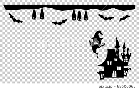 Black Halloween silhouette frame frame vector illustration material Black Halloween silhouette frame frame vector illustration material 69506063