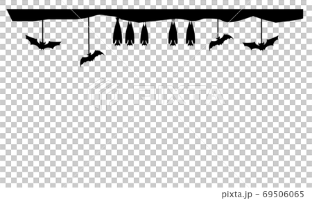 Black Halloween silhouette frame frame vector illustration material 69506065