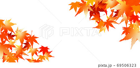 紅葉をデザインした秋のイメージの背景素材のイラスト素材