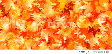 紅葉をデザインした秋のイメージの背景素材 紅葉をデザインした秋のイメージの背景素材 69506336