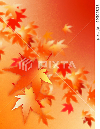 紅葉をデザインした秋のイメージの背景素材 紅葉をデザインした秋のイメージの背景素材 69506338