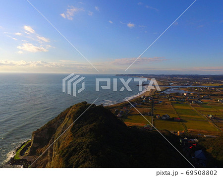 太東岬〜ドローンで空撮（千葉県いすみ市） 69508802