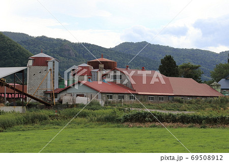 北海道 オホーツク地方 牧場のある風景 北海道 オホーツク地方 牧場のある風景 69508912