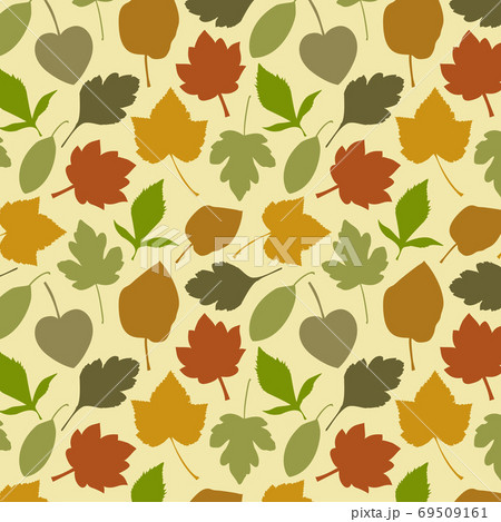 Seamless pattern with oak autumn leaves and acorns. Perfect for wallpapers, wrapping papers, pattern fills, textile, autumn greeting cards, Thanksgiving Day cards Seamless pattern with oak autumn leaves and acorns. Perfect for wallpapers, wrapping papers, pattern fills, textile, autumn greeting cards, Thanksgiving Day cards 69509161