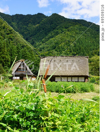 五箇山菅沼集落の写真素材