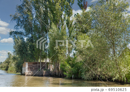 Danube biosphere reserve Belgorodske river summer landscape in Vilkove, Ukraine. 69510625