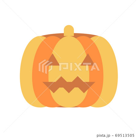 シンプルなハロウィン用のかぼちゃのイラスト素材のイラスト素材