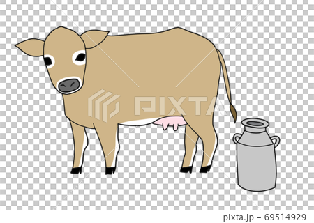 澤西牛和牛奶罐 69514929