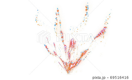 光の粒子が舞い上がるグラフィック素材 背景透過 のイラスト素材