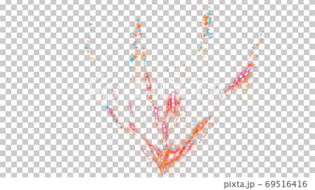 光の粒子が舞い上がるグラフィック素材 背景透過 のイラスト素材