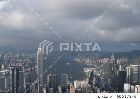 3 June 2007 Hong Kong Skyline from Victoria Peak in Hong Kong, C 69517846