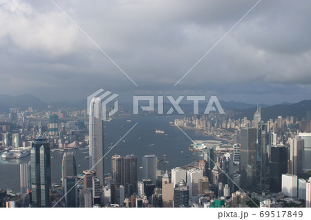 3 June 2007 Hong Kong Skyline from Victoria Peak in Hong Kong, C 69517849