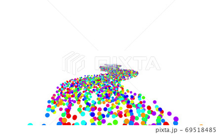 カラフル シンプル ドット 天の川 道 抽象的 3d イラスト 背景 バックグラウンドのイラスト素材