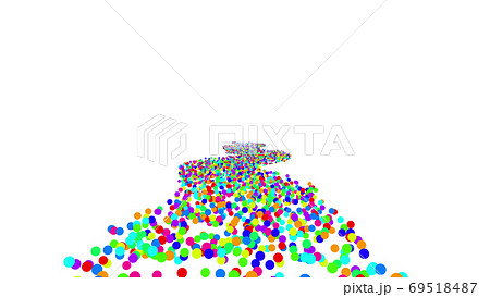 カラフル シンプル ドット 天の川 道 抽象的 3d イラスト 背景 バックグラウンドのイラスト素材
