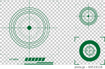 レーダー スコープのマークのデザインイラストのイラスト素材