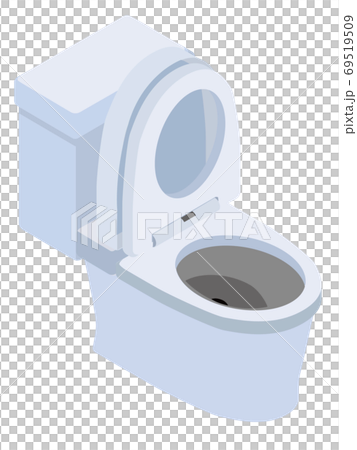 便座が上がった洋式トイレ のイラスト素材