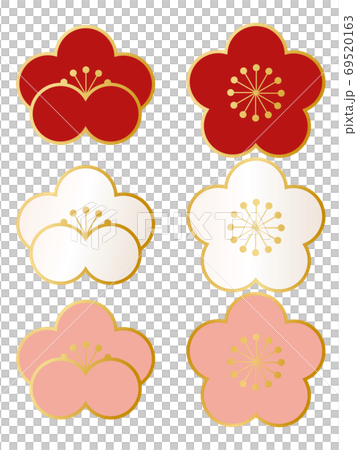 お正月飾りの梅のイラスト 69520163