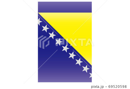 新世界の国旗2：3Verグラデーション縦　ボスニア・ヘルツェゴビナ