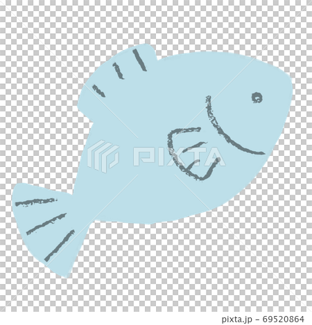 Cute hand-drawn illustration of fish 69520864