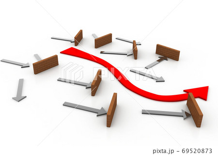 Success red arrow 69520873