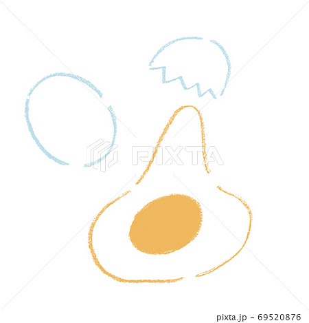 卵の可愛いカットイラストのイラスト素材