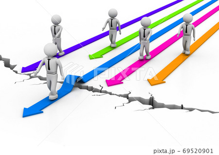 Overcoming crisis with business people 69520901