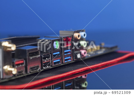 Computer component backpanel USB Audio,Ethernet Connector USB 3,0, HDMI on Motherboard 69521309