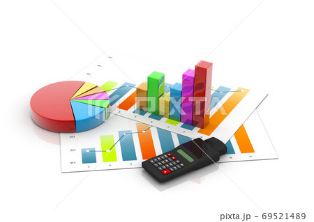 Business graph with chart 69521489