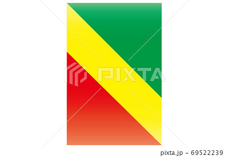 新世界の国旗2：3Verグラデーション縦　コンゴ共和国