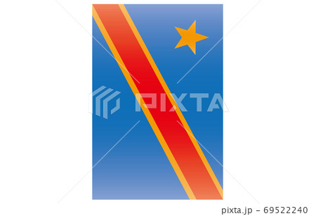 新世界の国旗2：3Verグラデーション縦　コンゴ民主共和国