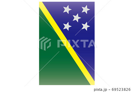 新世界の国旗2：3Verグラデーション縦　ソロモン諸島