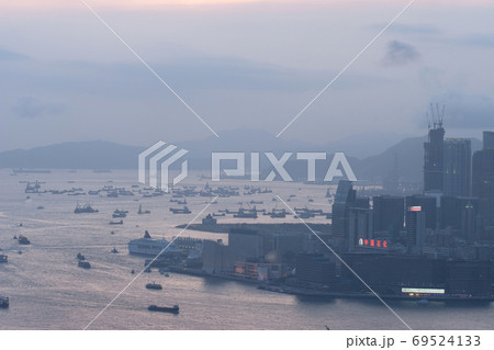 2 June 2207 Hong Kong Victoria harbour downtown at twilight 2 June 2207 Hong Kong Victoria harbour downtown at twilight 69524133