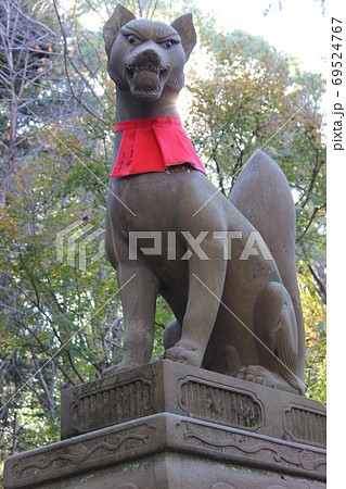 京都伏見稲荷神社の白狐 お稲荷さんの写真素材 [69524767] - PIXTA