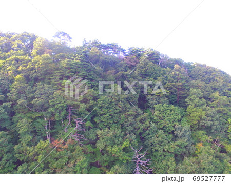 山林〜ドローンで空撮（猪苗代湖･西岸／福島県会津若松市湊町大字赤井字屋敷） 69527777