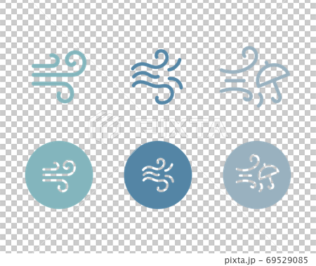 Gust icon set / typhoon / strong wind / storm /... - Stock Illustration ...